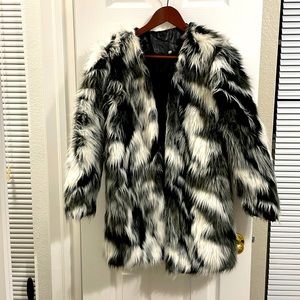 Faux fur coat